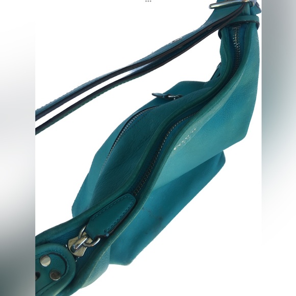 Coach Legacy Duffel Shoulder Handbag Teal Blue/Green - Picture 11 of 16